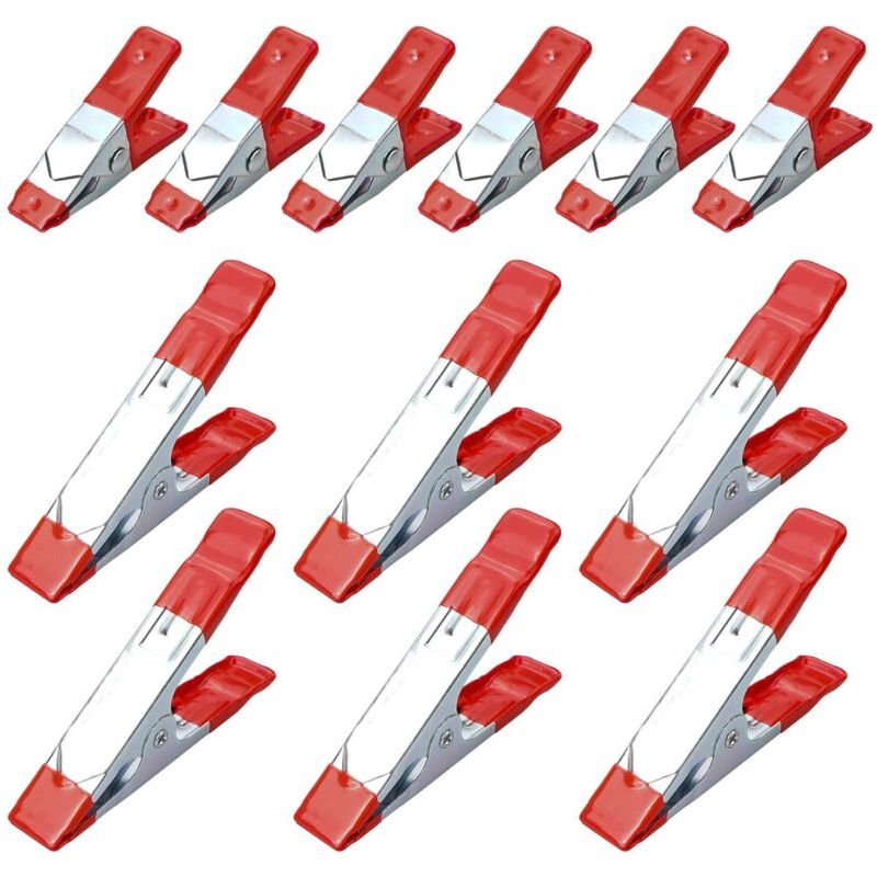 Metal Spring Clamp 12 Pcs Pince À Ressort Métallique Rubber Coated 50mm/100mm Pinces Métalliques Npterbl