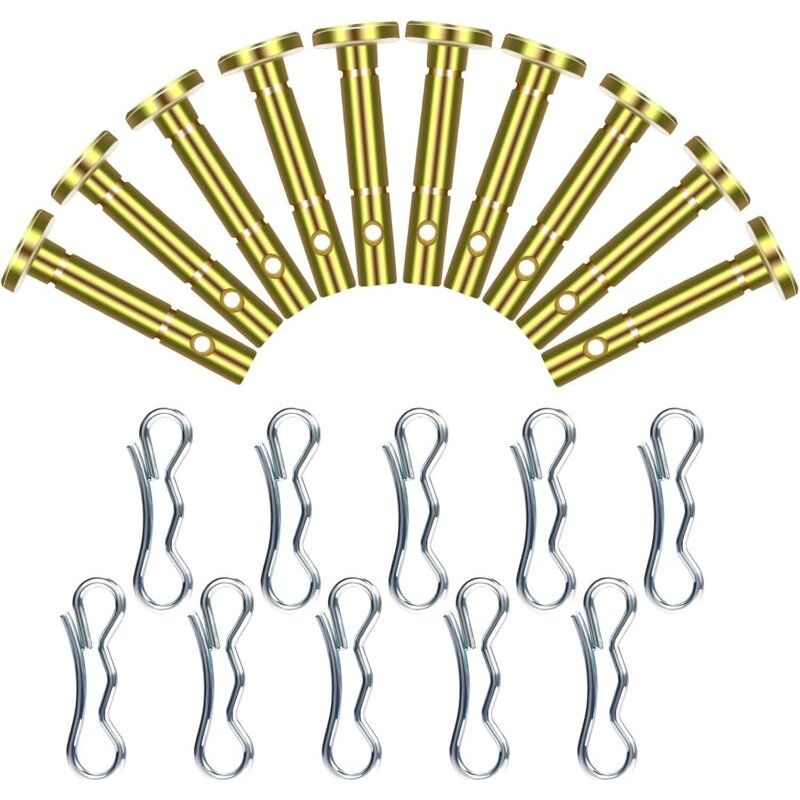 10 Pièces Goupilles De Cisaillement Et 10 Pièces Goupilles Fendues De Remplacement Pour Cub Cadet 738-04124a 714-04040 Souffleuse À Neige Mtd Craftsman Cub Cadet