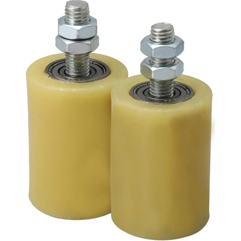 M12 50 X 70mm Roulement Rouleaux En Acier Pp Roue De Guidage Avec 6201 Roulement Insert Pour Porte Lectrique Pack De 2