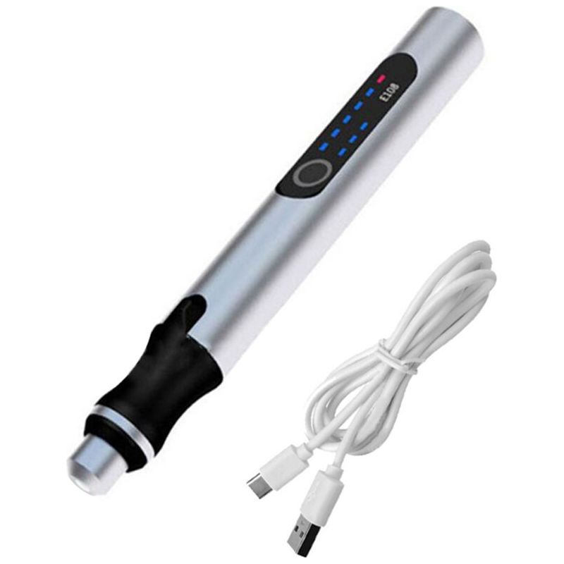 Stylo De Gravure Portable, Mini Perceuse Électrique, Affichage De La Vitesse Led, Machine À Découper, Outils De Gravure, Meulage Rechargeable