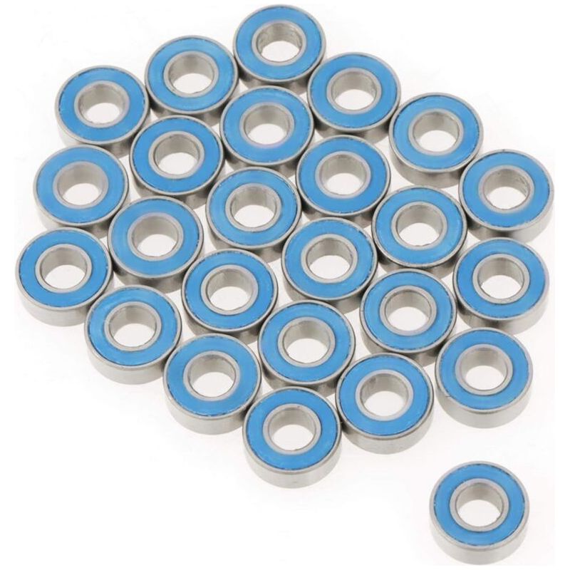 Roulements À Billes - 25 Pièces/ensemble Mr115-2rs Roulements À Billes Scellés En Caoutchouc En Métal Bleu 5 X 11 X 4mm