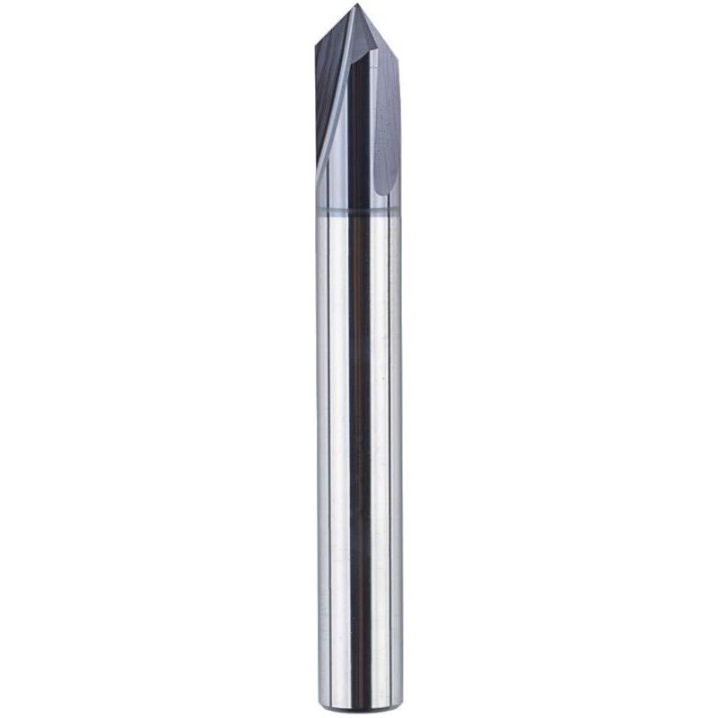 Lot De 3 Flûtes À Moulin En Forme De Goudron 6 Mm 90 Degrés Recouvert De Fraise En V Carbure De Tungstène Solide Moulin À Chaflan Cnc Professionnel Pour Tailler Et Biseler