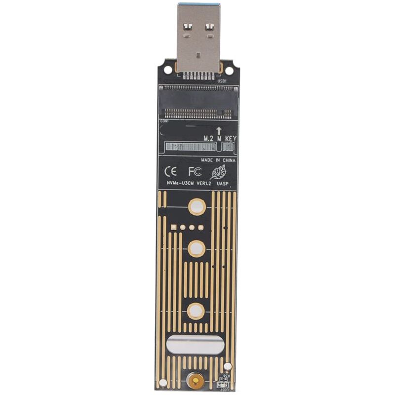 Lazmin Adaptateur Ssd M.2 Nvme Vers Usb 3.1, Lecteur De Carte M.2 Ngff Nvme Vers Usb Puce De Pont Usb 3.1 Gen 2 Avec 10 Gbps Haute Performance