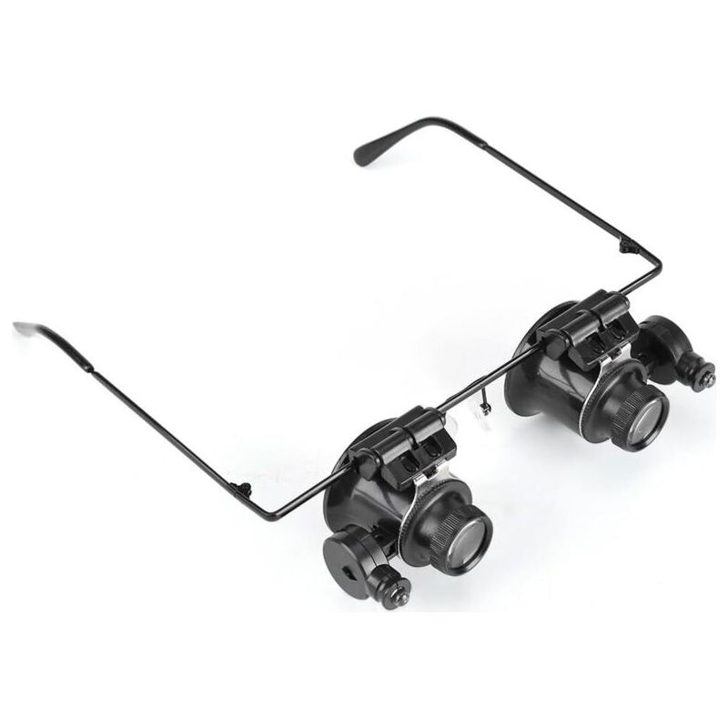 Professionnel Lunettes Loupe Loupe De Bijoutier Outil Réparation D'Horloge De Travail Lunettes 20xmagnifying Led Lumière Lentille Loupe Pour Bijoutier, Horloger, Pièce Et Stamp Connoisseur