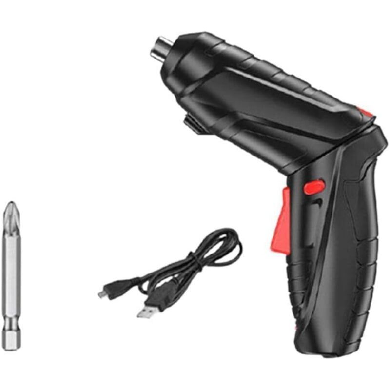 1 Tournevis Électrique Rechargeable Sans Fil Avec Embouts Et Lumière Led