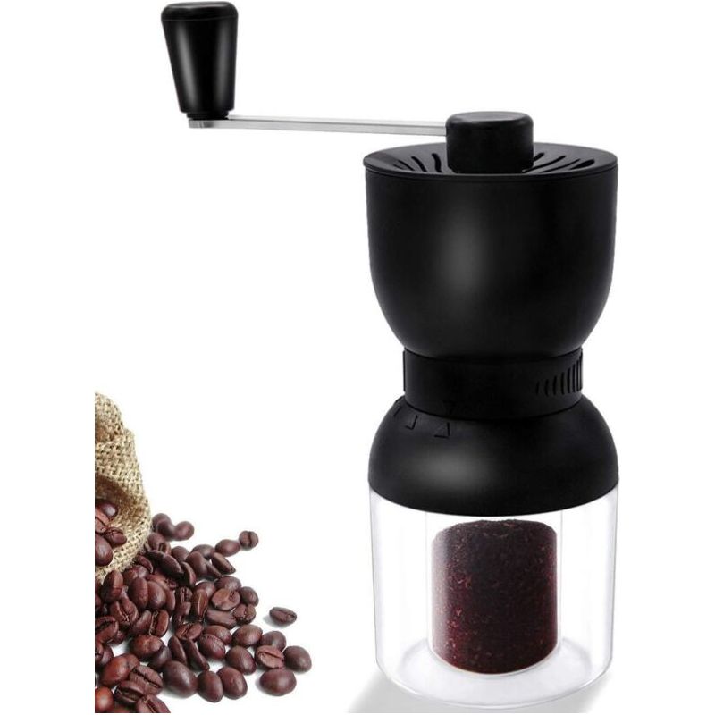 Moulin À Café Manuel, Moulin À Café Réglable Avec Deux Récipients En Céramique Avec Couvercles Rechargeables Pour Aeropress, Café Égoutté, Expresso, Presse Française, Brassage Turque