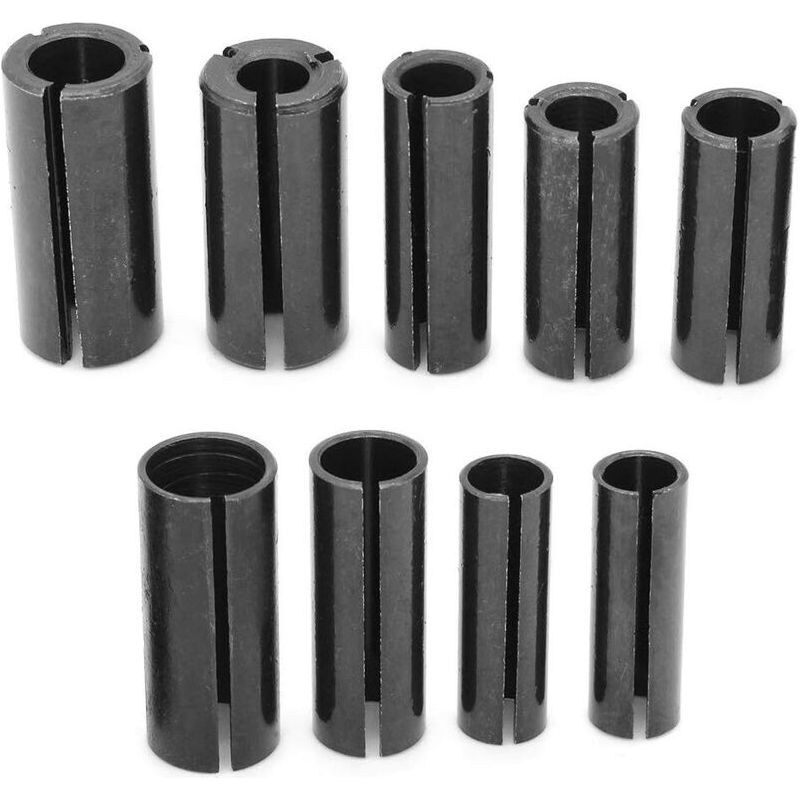 9pcs Mandrin Collet Adaptateur De Router Bit Haute Précision Collet Adaptateur Mandrin À Pince En Acier Cnc Pour Fraise Electrique