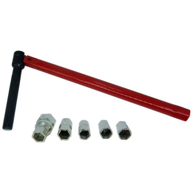 Cle Lavabo Speciale Mitigeur Ø 13mm + 5 Douilles Ø 8 - 9 - 10 - 11 - 12 Mm, Rouge