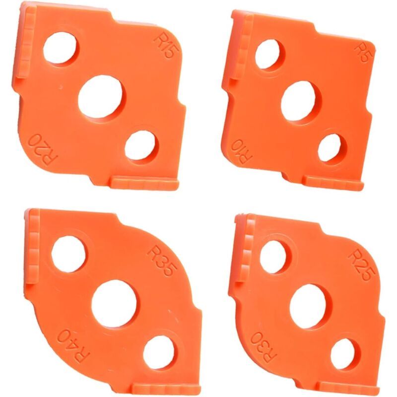 Lot De 4 Gabarits De Routage D'Angle Pour Le Travail Du Bois, Abs Haute Dureté + Coins Cnc R5 R10 R15 R20 R25 R30 R35 R40