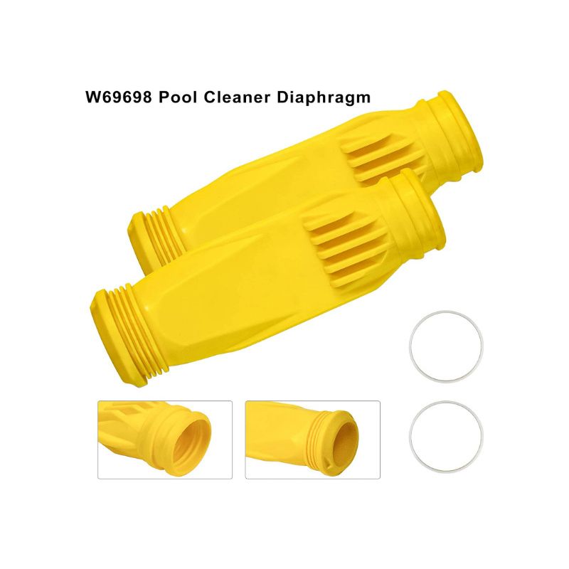 W69698 Diaphragme De Piscine Compatible Avec Zodiac Baracuda G3 G4 Avec Anneau De Rétention W81600 (2 Pièces)