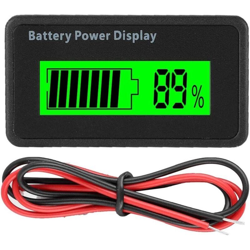 Voltmètre D'Appareil De Contrôle D'Affichage De Puissance De Batterie D'Indicateur Universel De Capacité De Batterie 12-48v(vert)