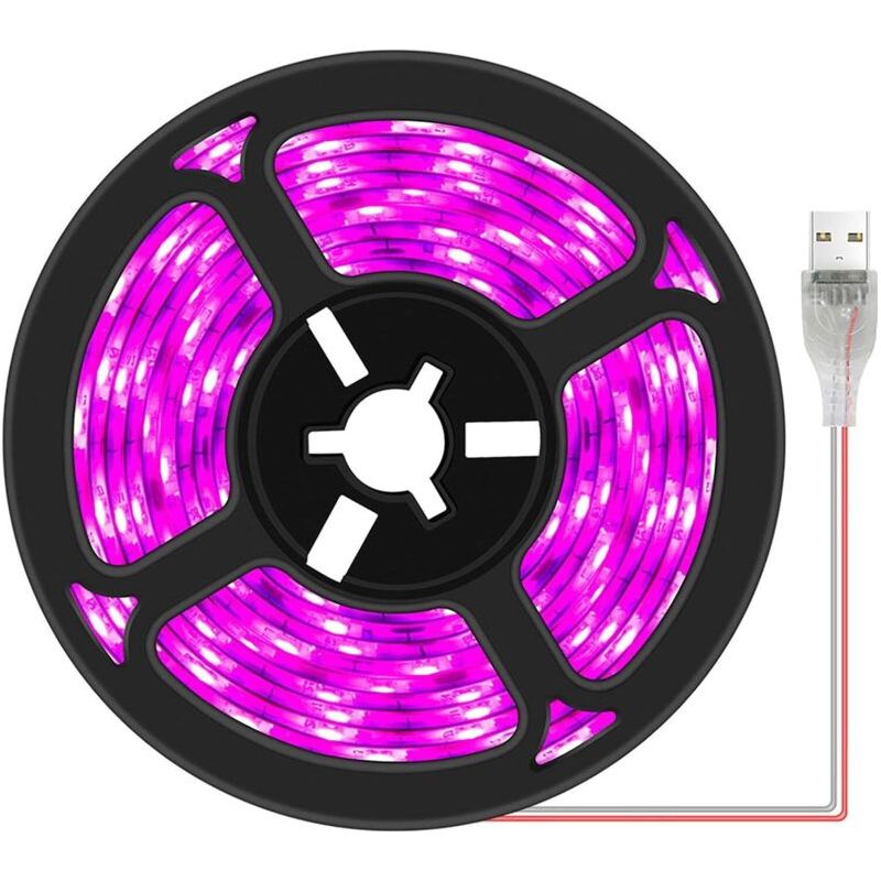 Bandes Lumineuses Led Pour Culture De Plantes - Étanche - Spectre Complet - Pour Plantes D'Intérieur, Plantes Grasses, Hydroponiques - Pour Serre Et Jardinage - Barres Lumineuses Usb(3m)