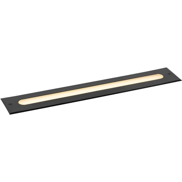 Qazqa - Moderner Bodenstrahler schwarz 50 cm inkl. led IP65 - Eline