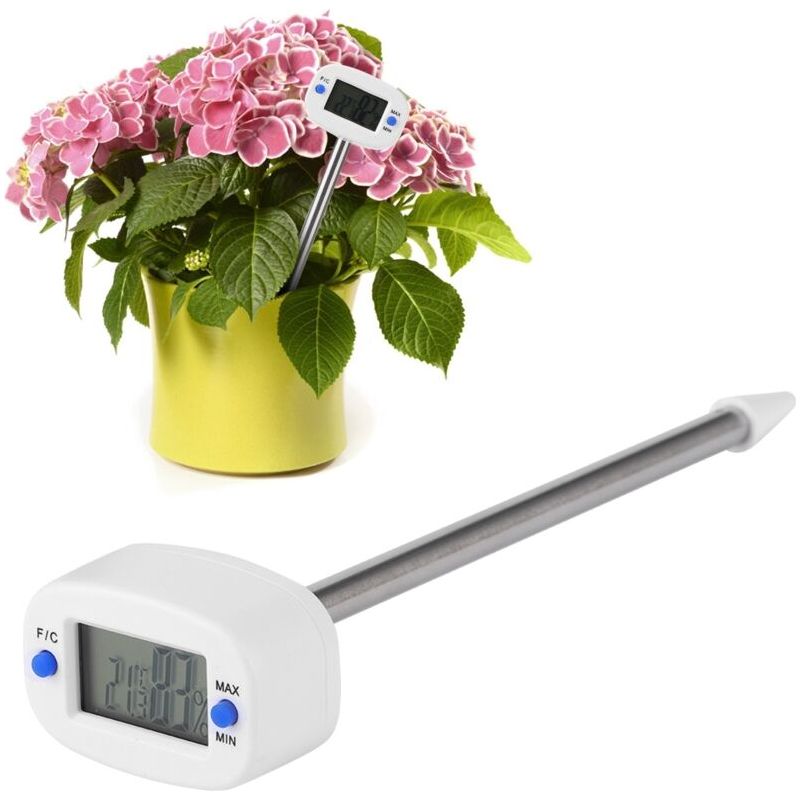 Sjlerst Mini Testeur Électronique De Température Et D'Humidité Du Sol Pour Plantes De Jardin