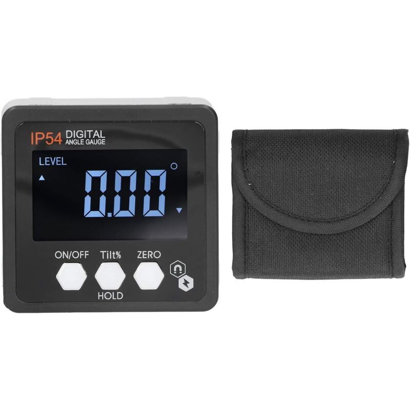Détecteur D'Angle Numérique Ip54 4x90° Rapporteur De Jauge D'Angle De Boîte De Niveau Numérique Avec Écran Magnétique Et Lcd