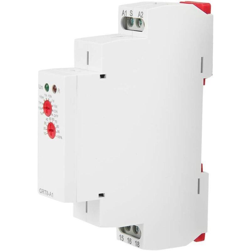 Grt8-a1 Relais De Temporisation De Marche, Mini Relais De Temporisation À Led Sur Rail Din À Fonction Unique De 35 Mm Retard Sur Le Relais De Temporisation 0,1 S - 10 Jours Ac/dc12v-240v (50-60hz)