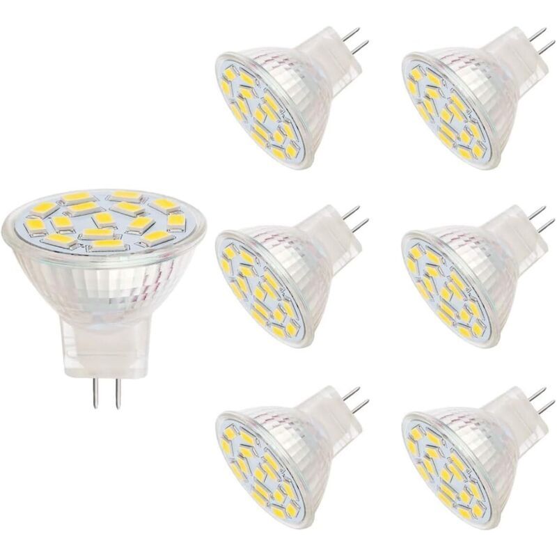 Ampoules Led Mr11 12 V 3 W Mr11 Équivalentes À Des Ampoules Halogènes 20-30 W, Culot Gu4.0, Blanc Chaud (3000 K, Lot De 6)