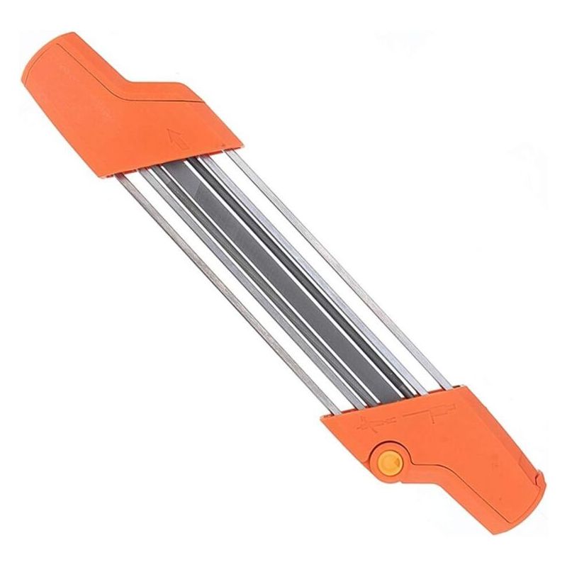 Affûteuse De Chaîne De Tronçonneuse 2 En 1 Easy File 3/8 "/ 4.0mm, Ensemble D'affûtage De Dents Rapide De Pas De Scie À Chaîne Avec Poignées, Convient À Toutes Les Marques Chiansaw 3/8" Pitch Chian