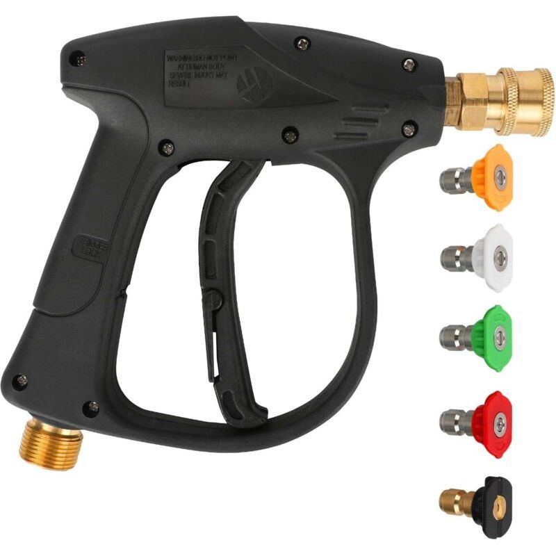 Distributeur De Savon Lance En Mousse Pour Pistolet À Mousse Réglable, Pistolet De Nettoyeur Haute Pression, Poignée De Pistolet De Nettoyeur Haute Pression 4350 Psi Avec Buse De Laveuse