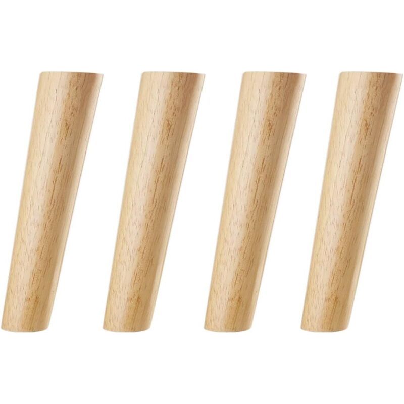 20cm Bois Couleur Oblique Tapered Reliable Bois Armoires De Meubles Jambes Canapé Pieds Avec Vis Et Patin Feutre