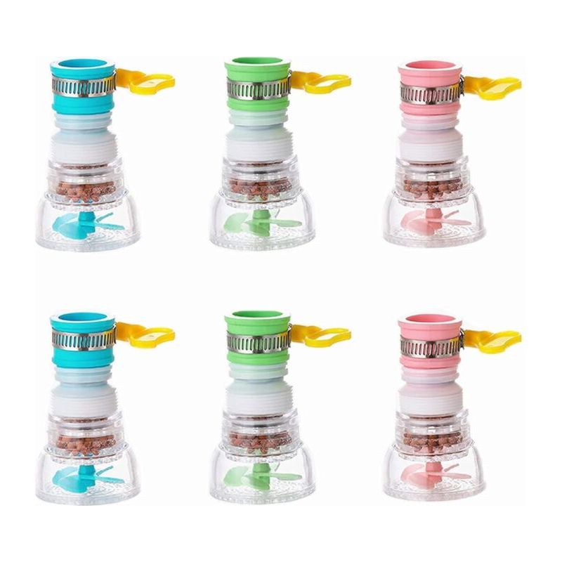 Mini Filtre À Eau Pour Robinet, 6 Pièces Filtre À Eau Pour Robinet De Cuisine,filtration Minérale Active, Adaptée Aux Robinets Pliants De Cuisine, Baignoire Et Douche (rose, Bleu, Vert)