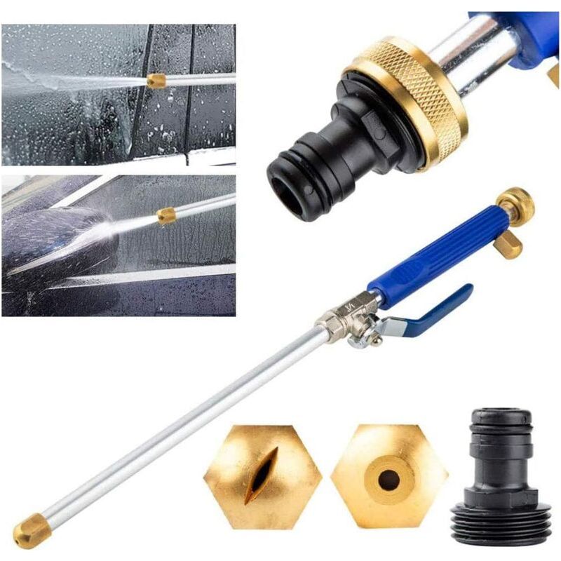 Buse À Eau Haute Pression Lance À Eau Pour Pistolet Buses De Pulvérisation Raccord De Tuyau D'Arrosage Bleu