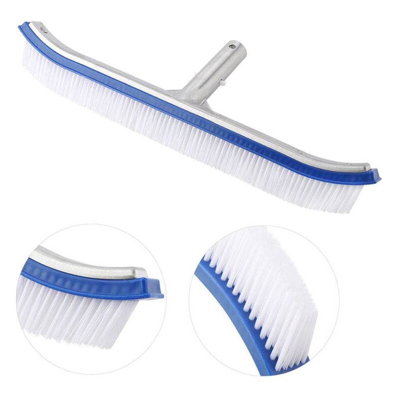 Sjlerst Brosse Murale Pour Piscine De 18 Pouces Avec Manche En Aluminium Pour Étangs, Spas Et Piscines Thermales