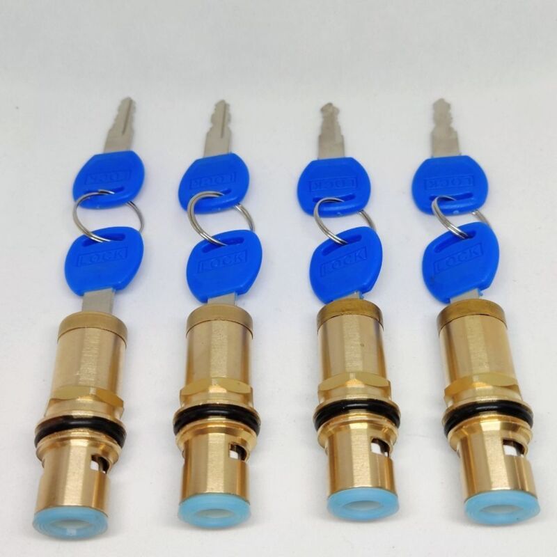 4pcs Cartouches De Robinet Mitigeur Vannes De Robinet De Remplacement En Laiton Cartouche De Disque En Céramique Robinet De Robinet Chaud Et Froid Pour Robinet De Cuisine De Salle De Bain