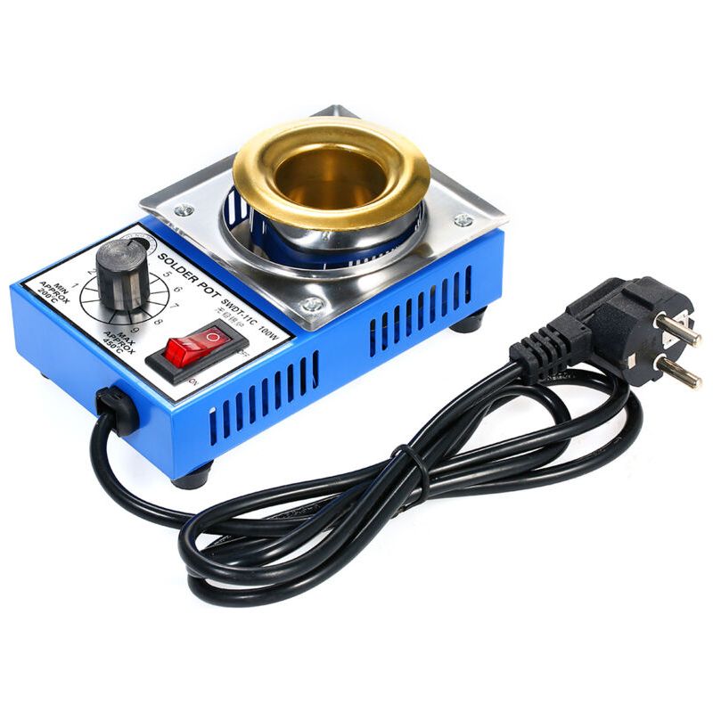 Pot À Souder Compact À Température Réglable, 100w, 220v, 38mm, 250g, Bain De Soudure Pour Le Soudage Et