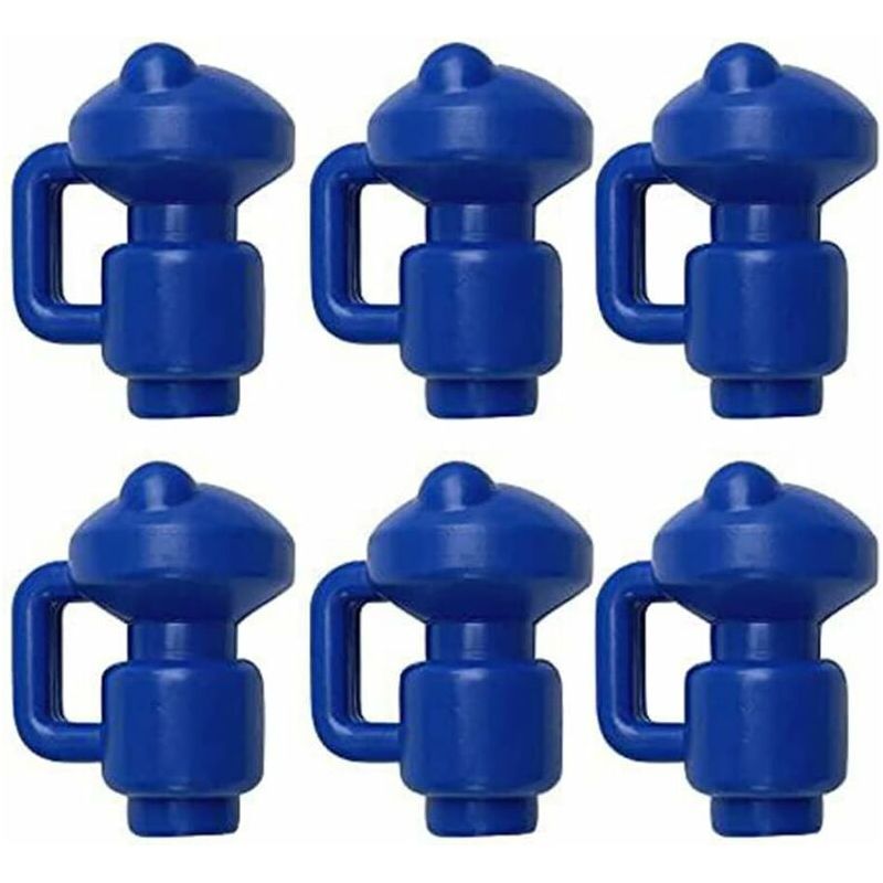 Embouts De Protection Bouchons De Trampoline 6 Pièces Capuchons De Poteau Pour Les Piquets De Filet Du Trampoline Ø 3.2 Mm, Particulièrement Robustes Capuchons D'Extrémité Résistants Aux Intempéries,b