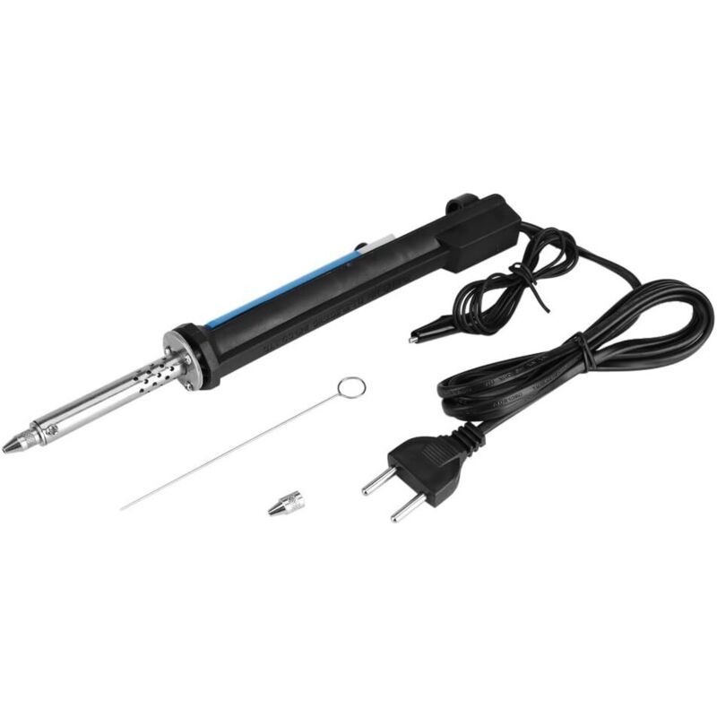 Fer À Souder Électrique, Outil De Soudage À Dessouder À Haute Aspiration Pour Cartes De Circuit Imprimé, Petits Composants Électroniques, Stylo À Souder De Taille Moyenne D'Une Seule Main, Bleu(eu)