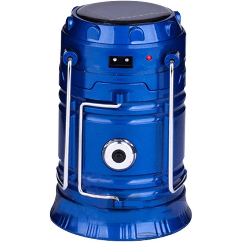 Lanterne De Camping Led - Lampe Solaire De Camping Multifonction - Lampe De Camping - Rechargeable - Portable - Pour L'Extérieur, Le Camping, La Pêche De Nuit, La Chasse, La Randonnée(bleu)
