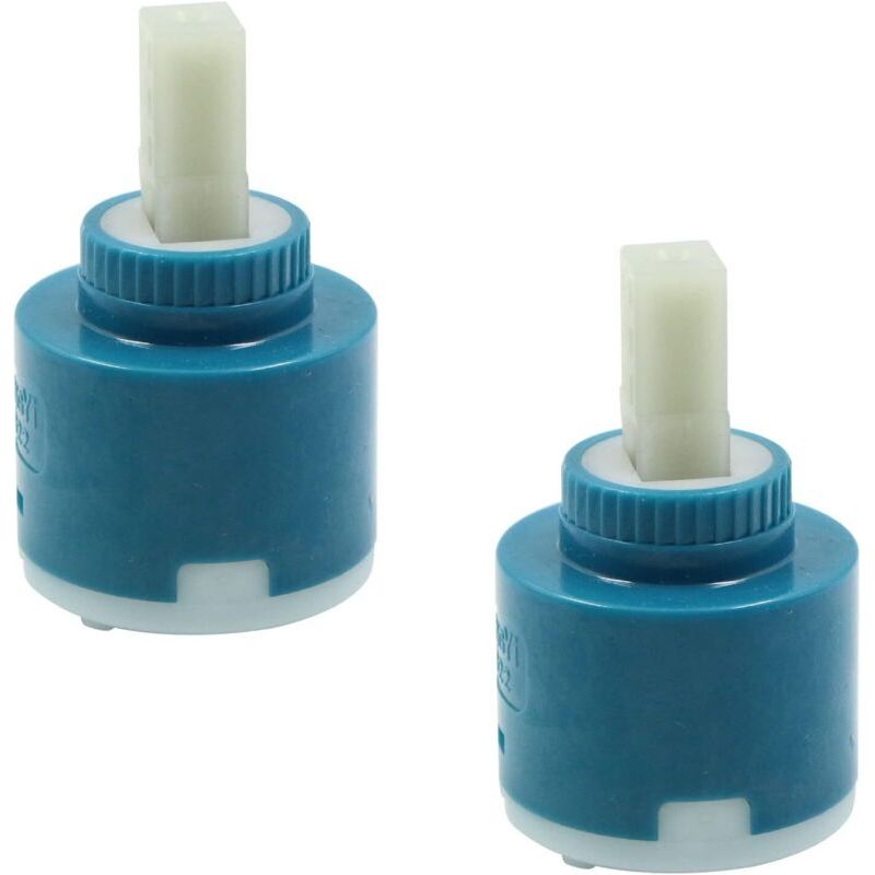 Lot De 2 Bobines De Robinet D'Eau Chaude Et Froide - 40 Mm - Cartouche En Céramique Pour Mitigeur De Cuisine Ou Salle De Bain