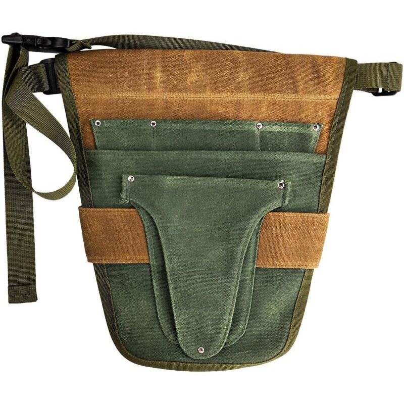 Ceinture À Outils De Jardinage Pratique, Avec Plusieurs Poches Pour Outils De Jardinage En Plein Air(vert Et Marron)