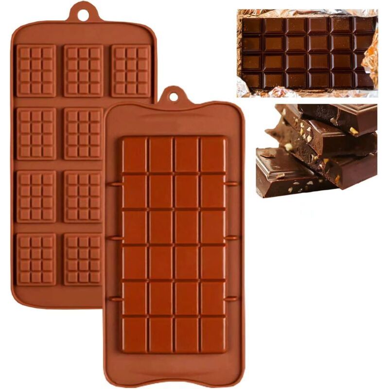 2 Pcs Moule Silicone Chocolat, Mini Qualité Alimentaire Silicone Diy Antiadhésifs Moule De Cuisson