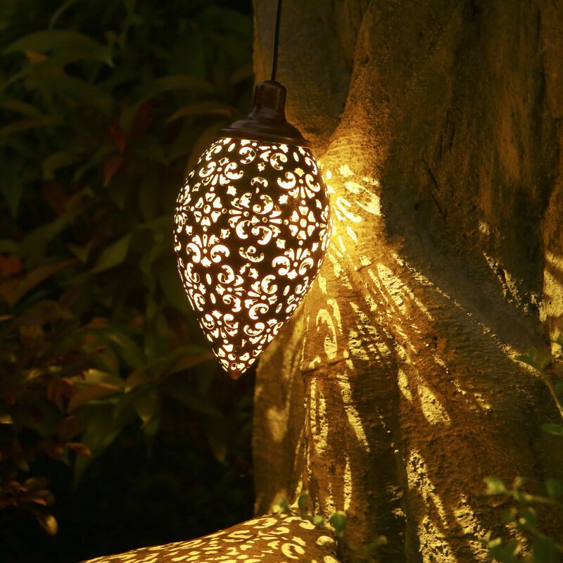 Sjlerst Lanterne Solaire Pour Extérieur, Tomshine Lanterne De Jardin,lanterne Solaire À Led En Métal Pour Patio Extérieur Sur L'Arbre