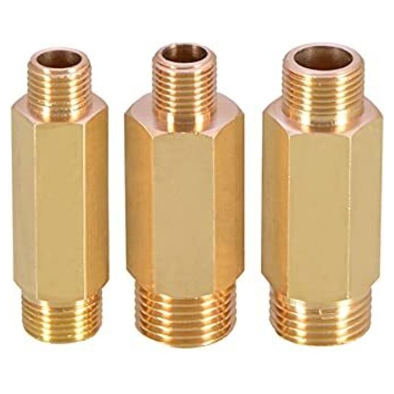 Adaptateur Hexagonal En Laiton Pour Tuyau D'arrosage Raccord D'extension Réduit De Diamètre Pour Eau, Huile Et Gaz(1/4" 3/8" 1/2")