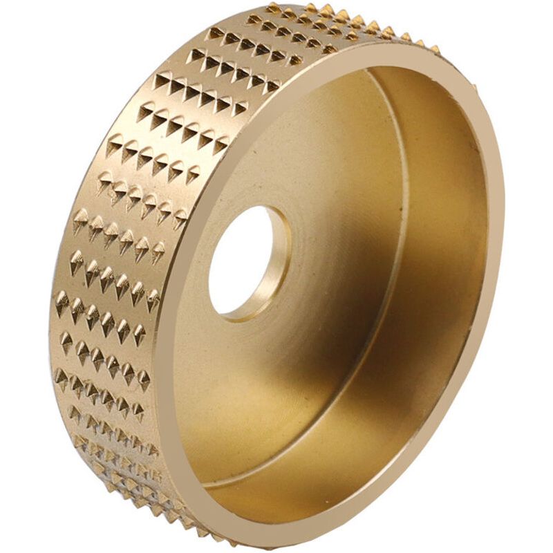Disque De Sculpture Sur Bois De 7,5 Cm Pour Meuleuse D'Angle Et Perceuse Électrique Manuelle - Disque De Façonnage Du Bois D'Angle - Roue De Meulage Rotative De Ponçage (doré)