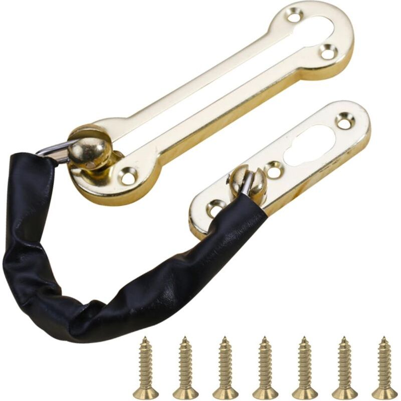 Chaînes De Portes Chaîne De Sécurité En Acier Inoxydable Serrure À Chaîne De Porte, Verrou Porte Interieure Anti-vol(or)