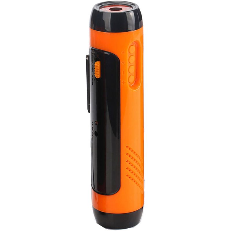 Lampe De Poche Portable À Manivelle Avec Alarme Radio Fm 1800 Mah Générateur Led Pour La Maison, Le Camping, La Randonnée(jaune)
