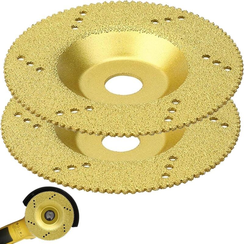 Disque Diamanté Lame Diamantée Coupe Humide Ou Sèche Pour Une Coupe Et Un Meulage Lisses Du Verre, Du Jade, Du Cristal(2pcs)