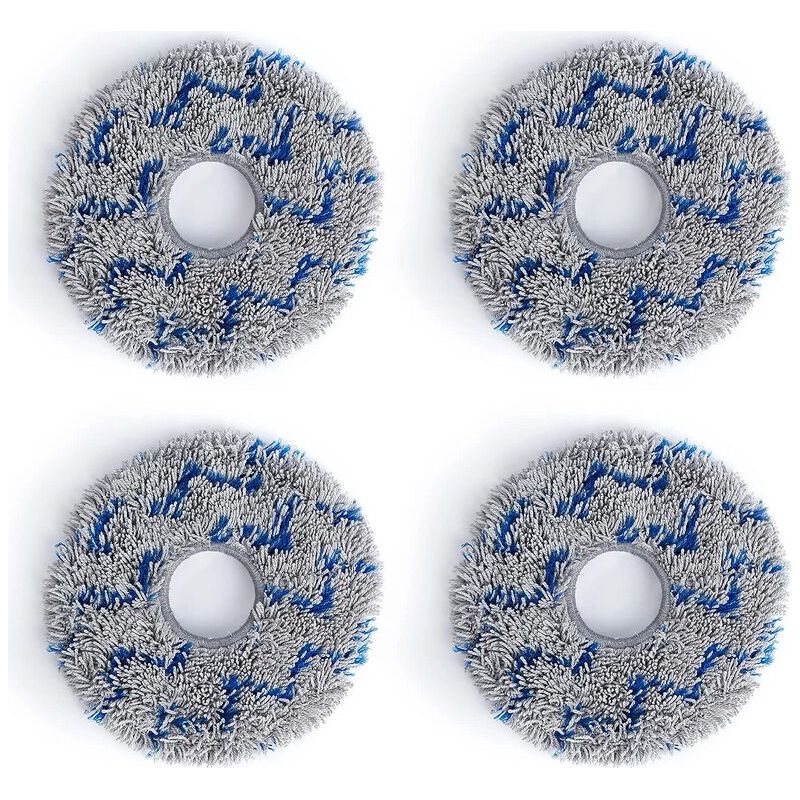 4x Vadrouille Lavable À Rayures Grises - Série Deebot X1，convient Aux Lingettes Ecovacs T10/x1 (omni/turbo)