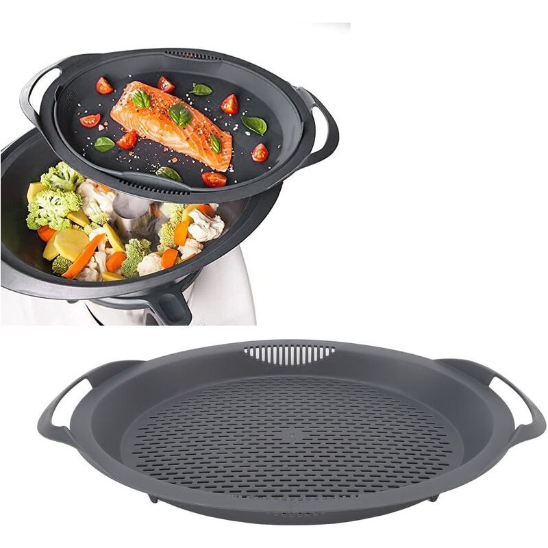 Rubberskin Plateau À Vapeur Perforé Résistant Aux Hautes Températures, Adapté Au Thermomix Varoma Tm6 Tm5 Tm31 Tm-friend