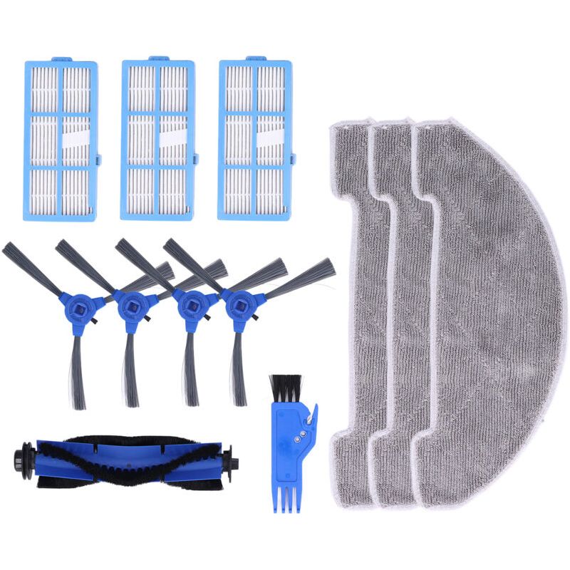 Sjlerst Kit D'Aspirateur Robot Avec Brosse Latérale, Filtre À Chiffon, Brosse Principale Pour Combinaisons Propres Proscenic 850t