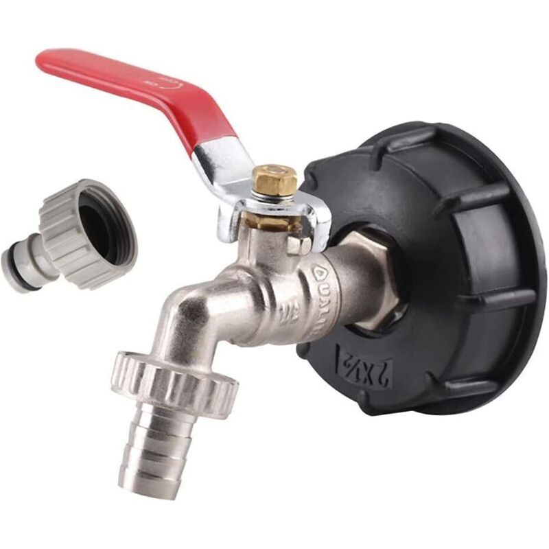 Adaptateur Ibc 1000l Adaptateur De Réservoir Ibc Adaptateur De Réservoir S60x6 Robinet De Jardin En Laiton 1.27cm Raccord De Tuyau De Mazout