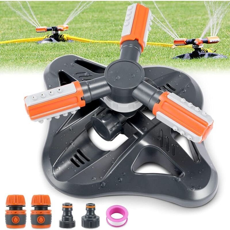 Arroseur De Jardin, Arroseur De Pelouse, Système D'Irrigation D’arrosage De Pelouse, Arroseur Rotatif À 360°pour Pelouse