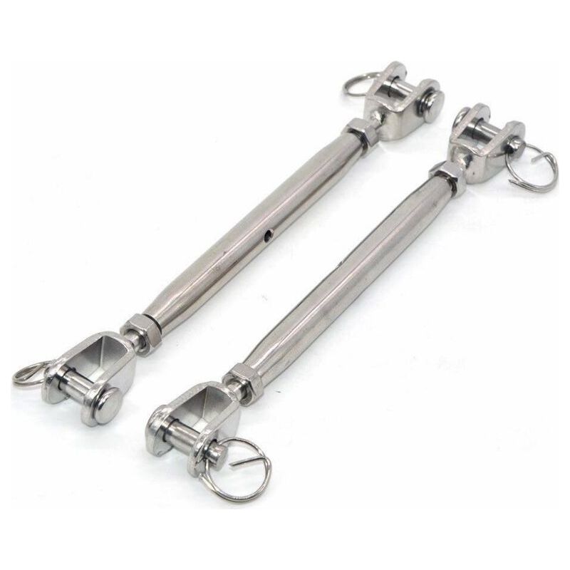 Lot De 2 Tendeurs À Mâchoires M10 En Acier Inoxydable 304 Avec Fermoir Magnétique，tendeur De Câble En Acier Inoxydable, Tendeur FIl Avec Embouts Soudés Et Fermés，vis De Fermeture En Inox Tendeur De Bou