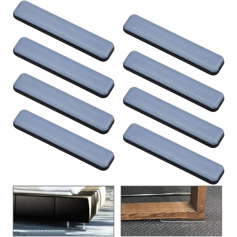 8 Pcs Patins De Meubles, Protection En Teflon Pour Moquette Et Planchers, Protecteur Patins Glisseurs Auto Adhésif 100x25 Mm