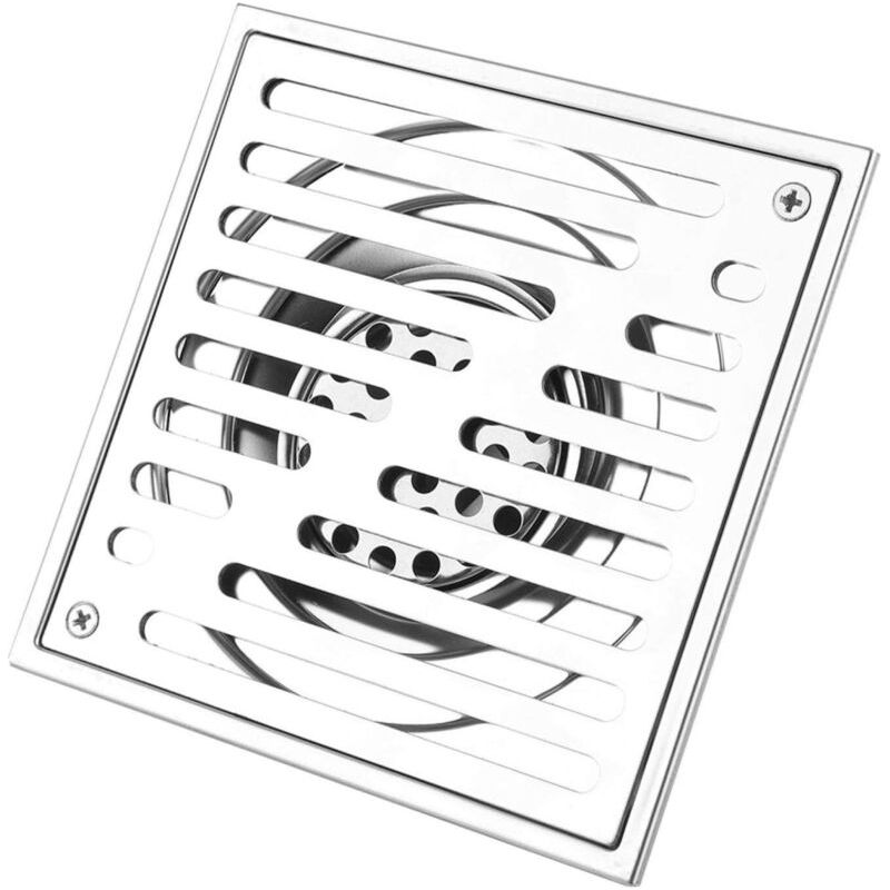 Drain De Plancher Inox - Peut Empêcher Les Cheveux De Pénétrer Dans Le Tuyau D'Évacuation Et De Le Bloquer - Convient À La Cuisine, À La Salle De Bain, Et Au Sous-sol Etc(150 X 150mm)