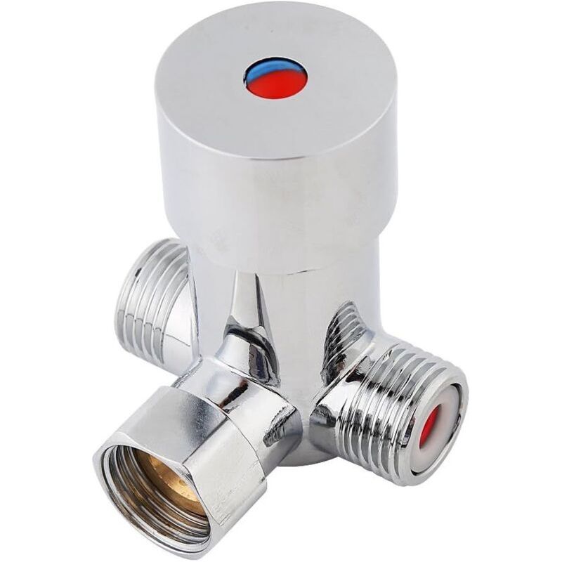 G1/2 Vanne De Mélange D'Eau Froide Chaude Mélangeur Thermostatique Contrôle De Température Pour Robinet Automatique En Laiton